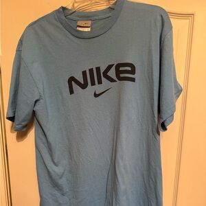 Vintage Nike Blue Center Spell Out Logo Men’s Size Large